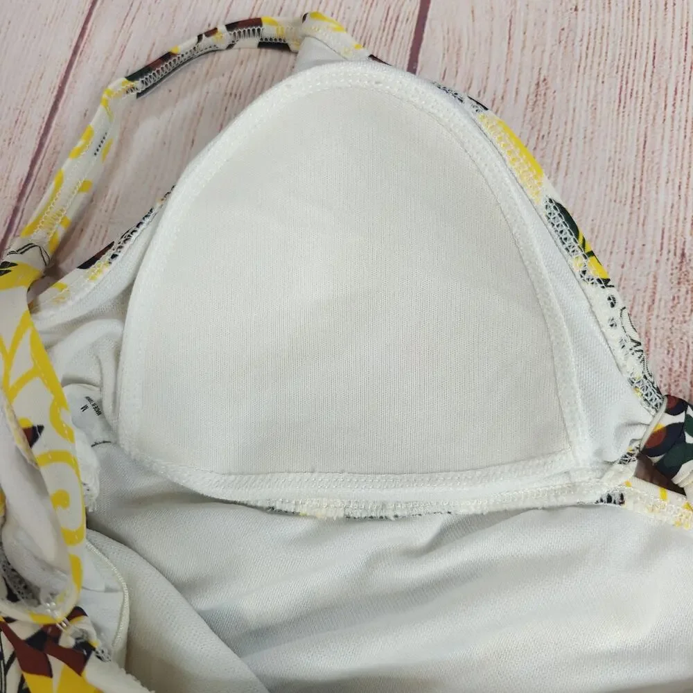 Vintage Y2K Merona floral tankini swim top sz M
